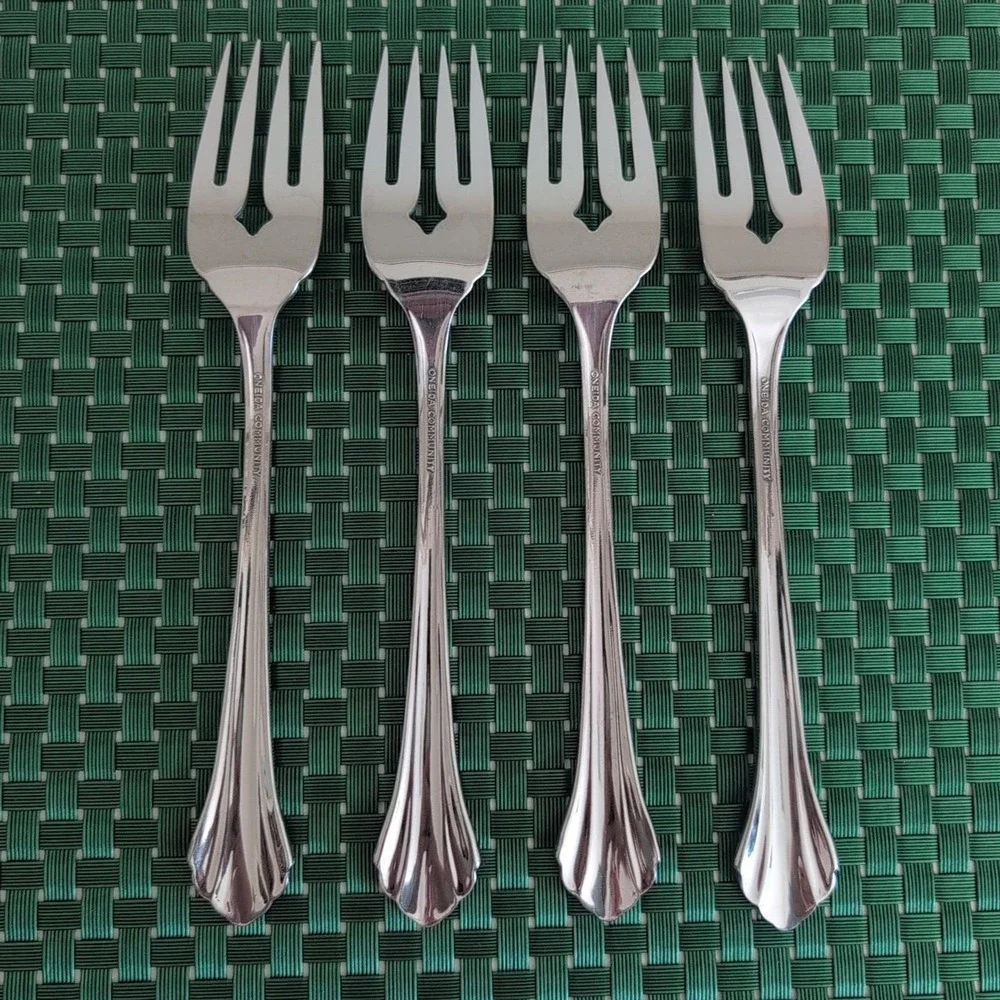 Oneida CLARETTE Salad Forks Set Lot of 4 Community Betty Crocker Stainless USA